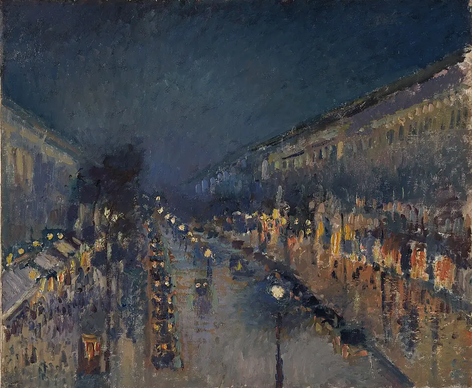Boulevard Montmartre, effet de nuit