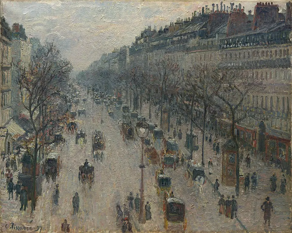 Boulevard Montmartre, matin d’hiver