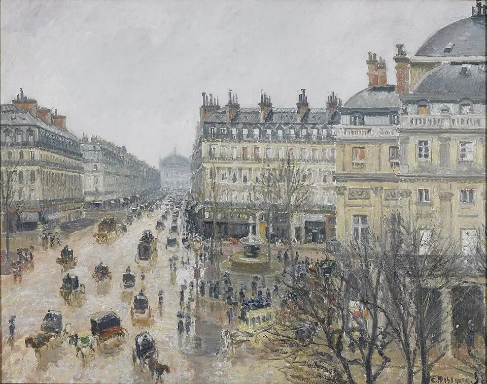 Place du Théâtre-Français, effet de pluie
