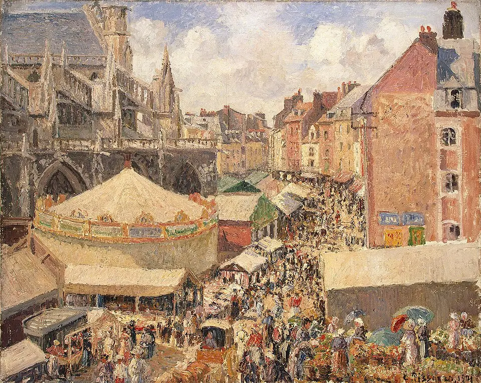 La Foire à Dieppe, matinée ensoleillée