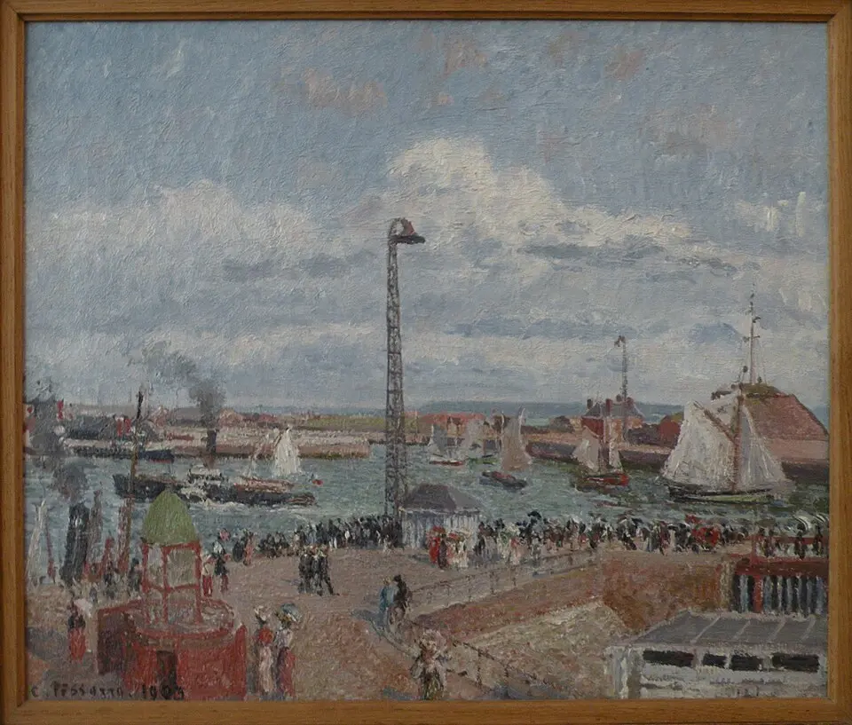 L’Anse des pilotes au Havre, haute mer, après-midi, soleil